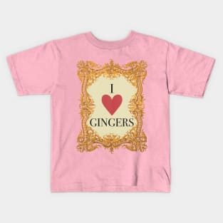 I heart Ginger Antique Kids T-Shirt